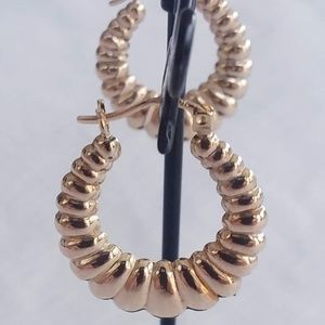 Hoop Earrings 10K Yellow Gold 1.7 Gram